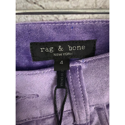 NWT Rag & Bone Violet Jacey Velvet Pant Size 4