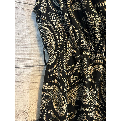 Bishop + Young Black Paisley Midi Dress Size L