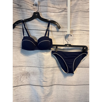Tory Burch Navy & White Riviera Bikini Set XS
