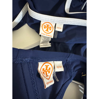 Tory Burch Navy & White Riviera Bikini Set XS