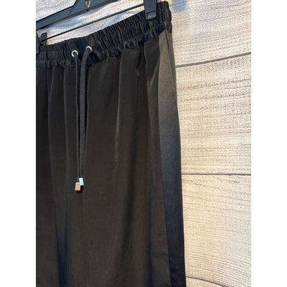 Topshop Black Jogger with Tuxedo Stripe Pants US 2