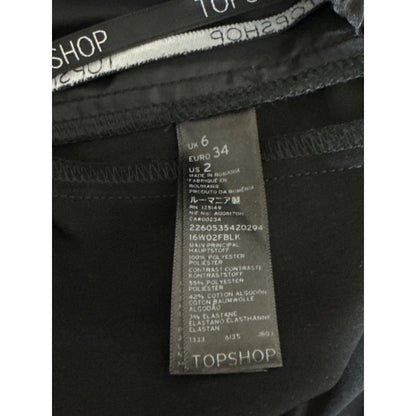 Topshop Black Jogger with Tuxedo Stripe Pants US 2