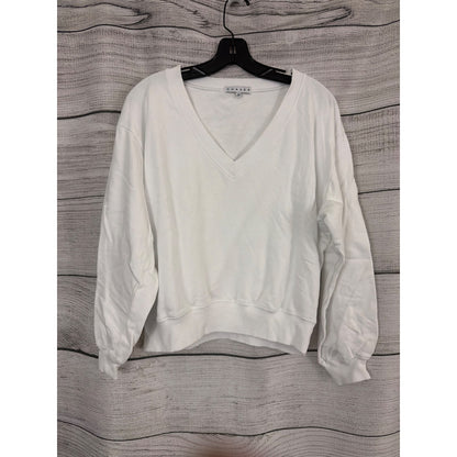 Chaser Pullover White V-Neck Sweatshirt Size XS