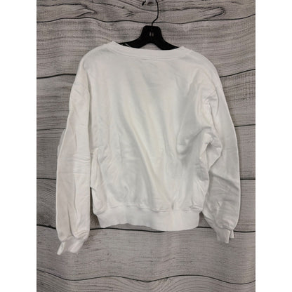 Chaser Pullover White V-Neck Sweatshirt Size XS