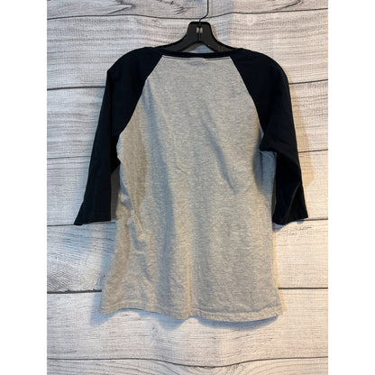 Maternity Eating Pizza For Two Baseball Tee Shirt Size L