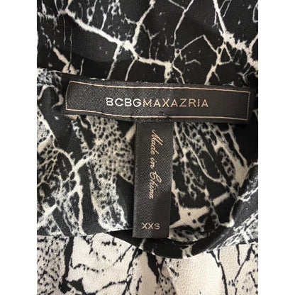 BCBGMaxAzria High Low Sleeveless Marble Print Blouse Size XXS