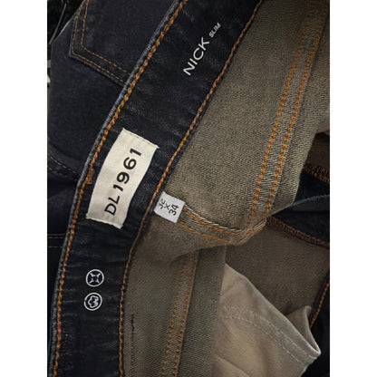 Mens DL1961 Nick Slim Fit Dark Wash Jeans 32x34