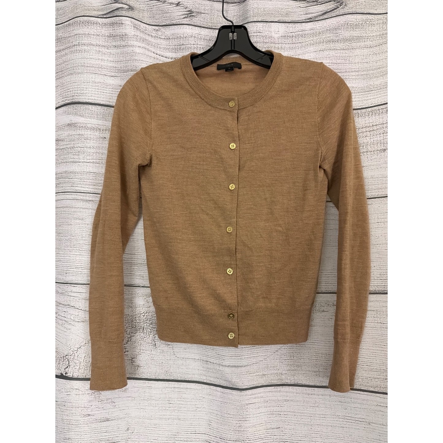 J. Crew Tan Merino Wool Cardigan Size XS