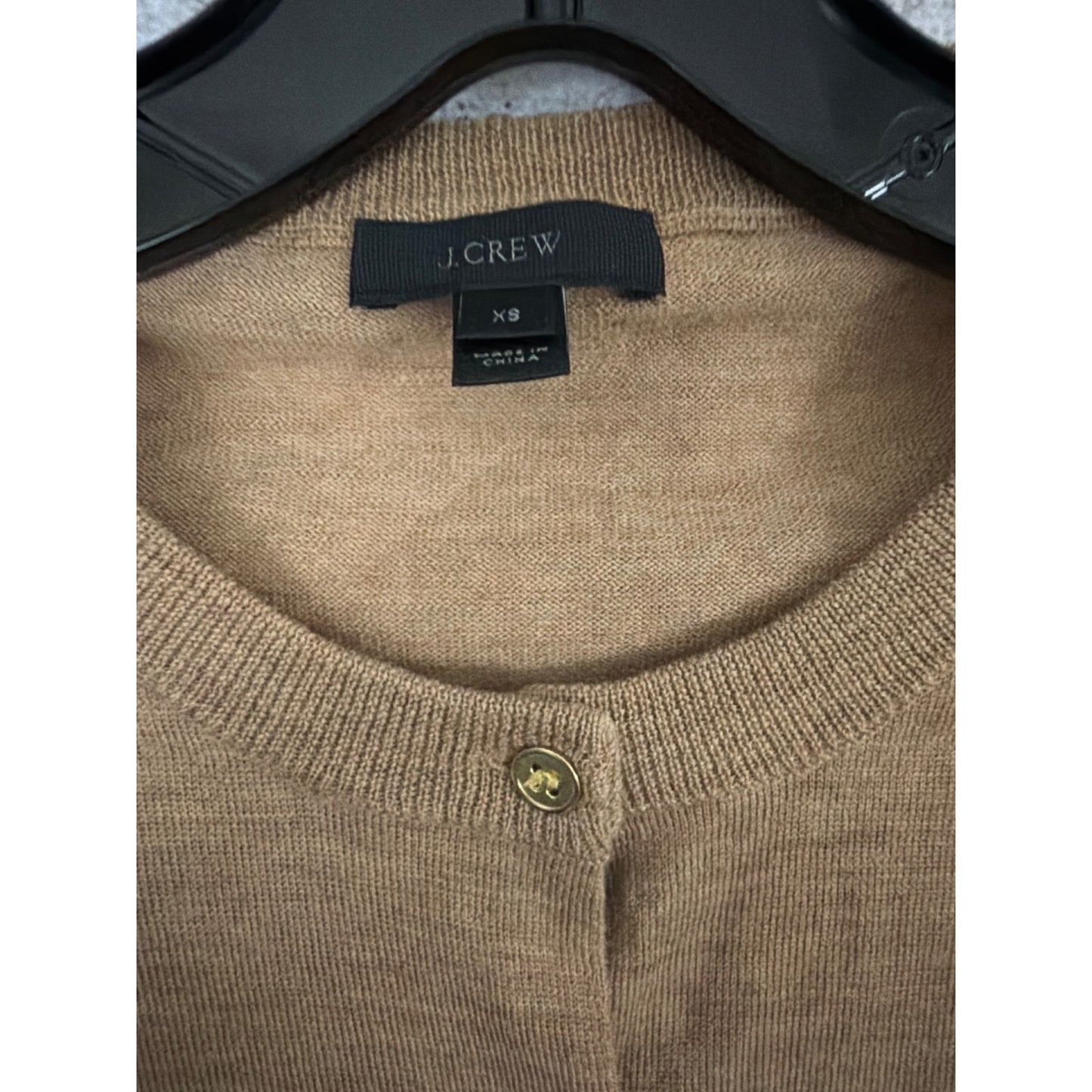 J. Crew Tan Merino Wool Cardigan Size XS