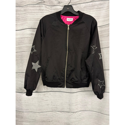 Lauren Moshi Levelle Satin Bomber Jacket Size XS