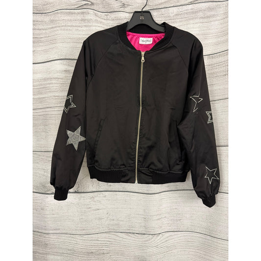Lauren Moshi Levelle Satin Bomber Jacket Size XS