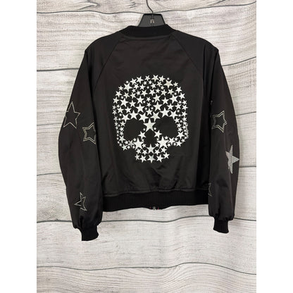 Lauren Moshi Levelle Satin Bomber Jacket Size XS