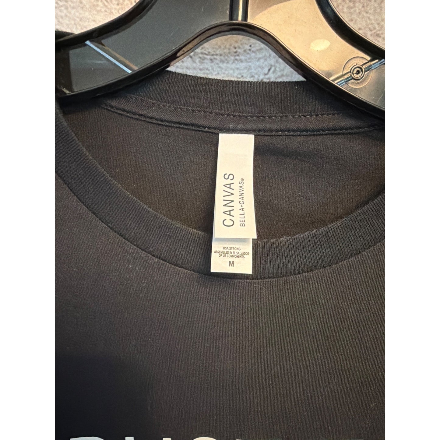 NWOT Bella + Canvas Mens Trust The Process Black Graphic T-Shirt Size M