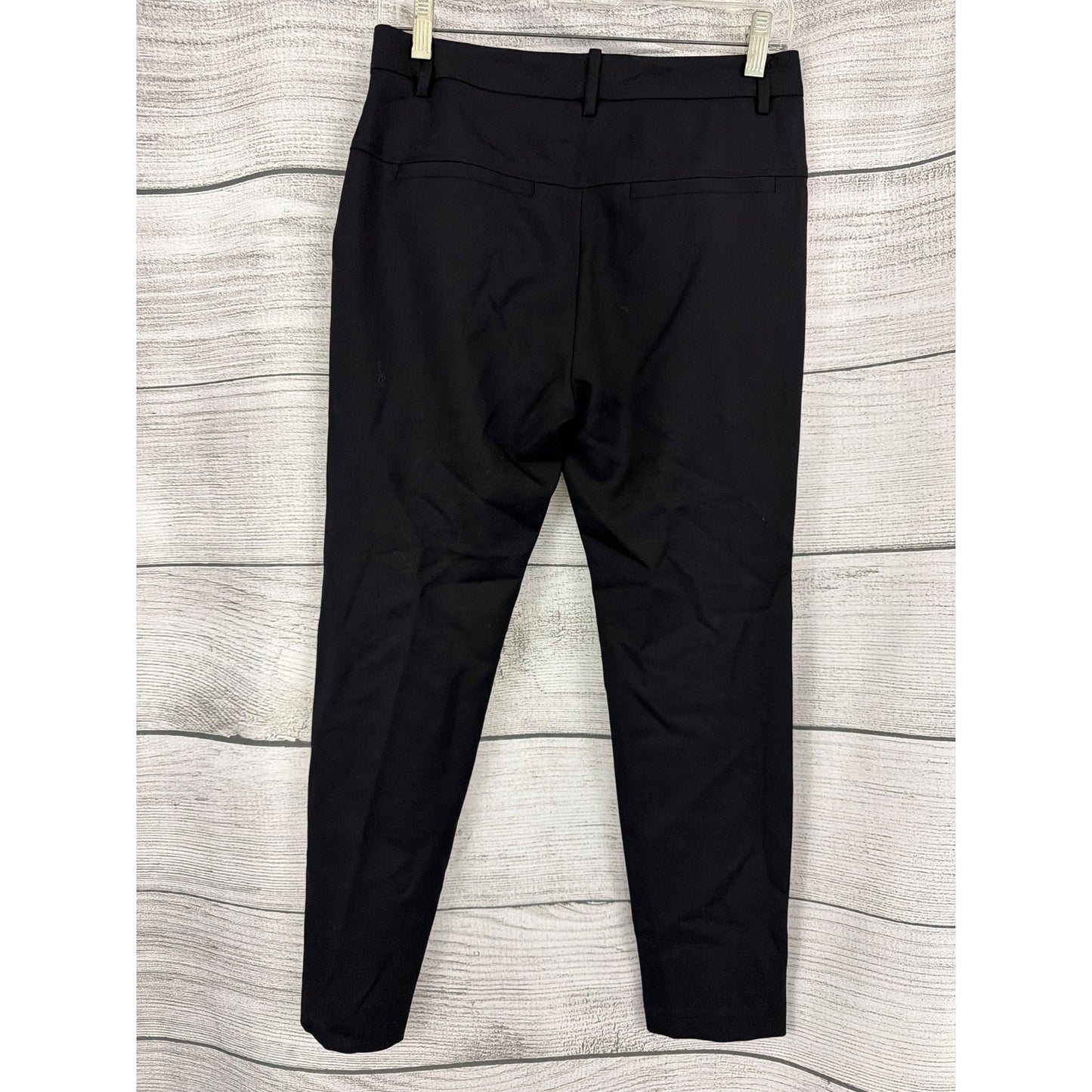 Nili Lotan Black Lino Skinny Cropped Pants Size 0