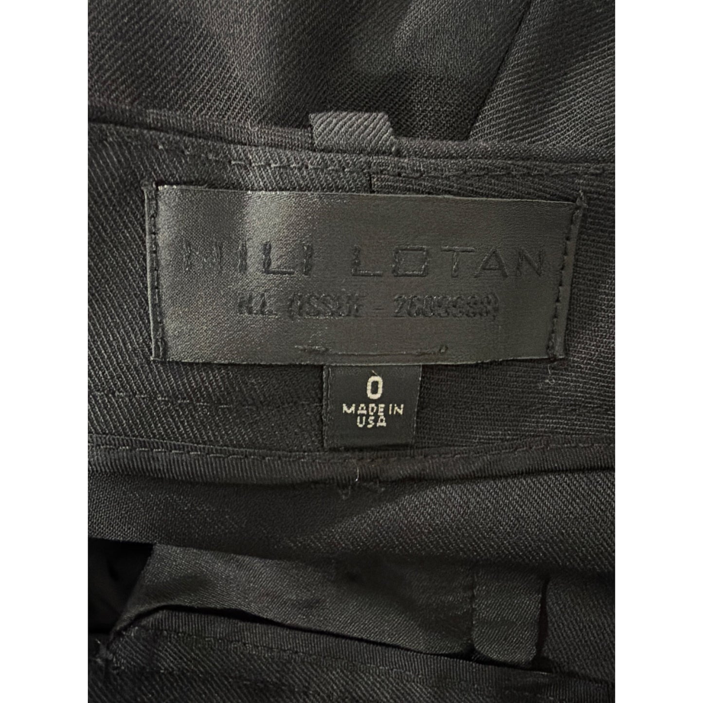 Nili Lotan Black Lino Skinny Cropped Pants Size 0