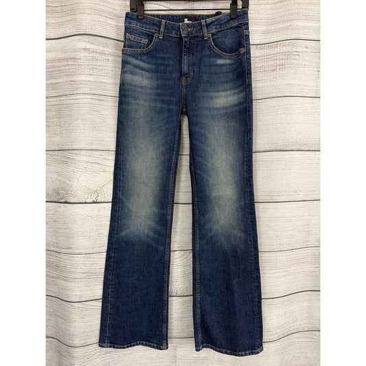 NWT The Kooples Dark Blue Flare Jeans Size 38