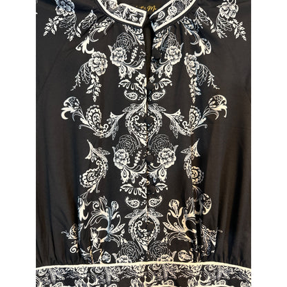 NWOT Like The Moon Floral Print Maxi Dress With Button-Front Size M