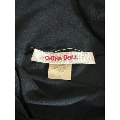 China Doll Black Sleeveless Cowl Neck Top Size S