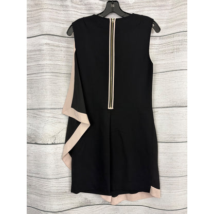 Ted Baker Tunic Bolty Asymmetric Draped Ruffle Dress W/ Gold Button Detail Size 3/M/8