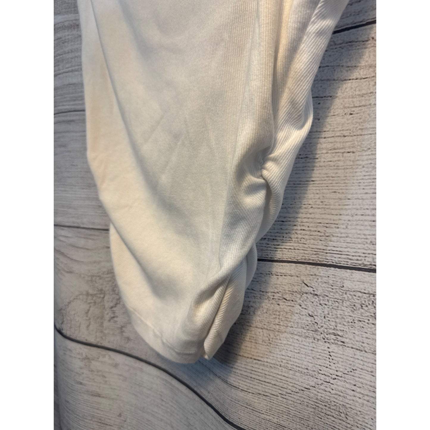 Michael Stars White Ribbed Sleeveless Turtleneck Top Size S