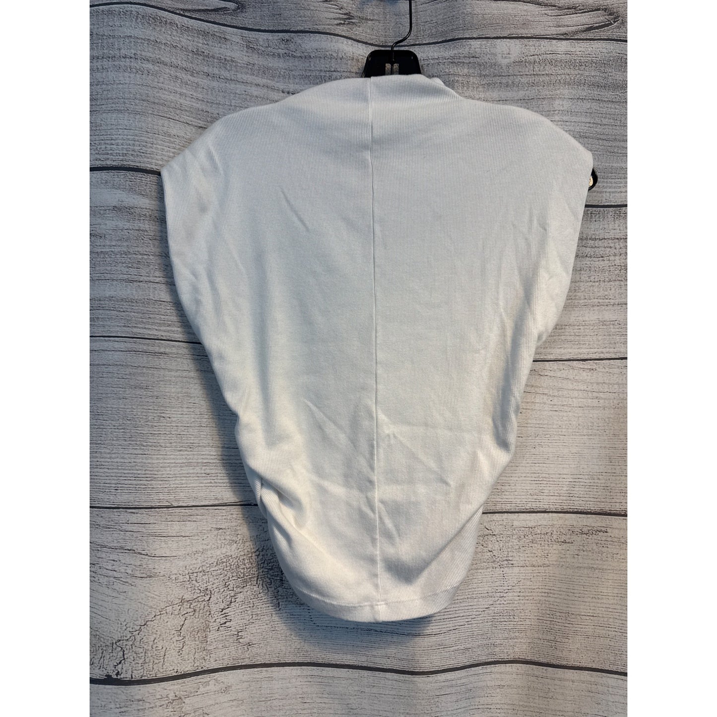 Michael Stars White Ribbed Sleeveless Turtleneck Top Size S