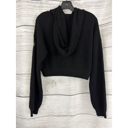 Alo Black Cashmere Plush Waffle Full Zip Hoodie
