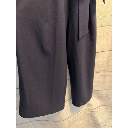 Eliza J Navy Sleeveless Jumpsuit With Ruffle Details & Tie Waist Size 10