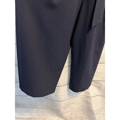 Eliza J Navy Sleeveless Jumpsuit With Ruffle Details & Tie Waist Size 10