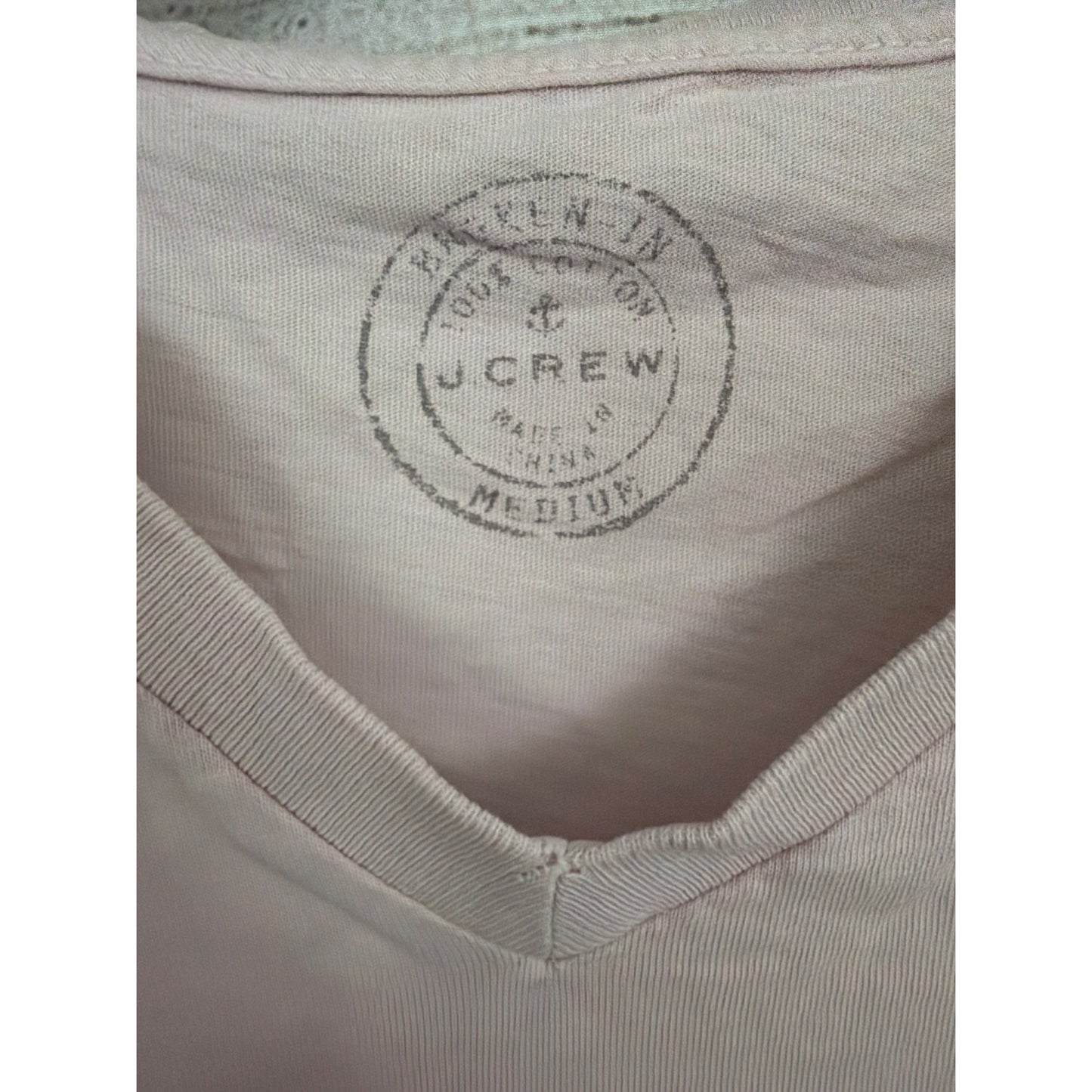 Mens J.Crew Broken-In Cotton V-Neck T-Shirts Peach & Lavender Size M