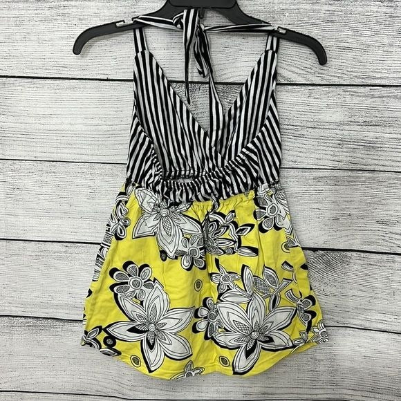 Yellow Floral Halter top