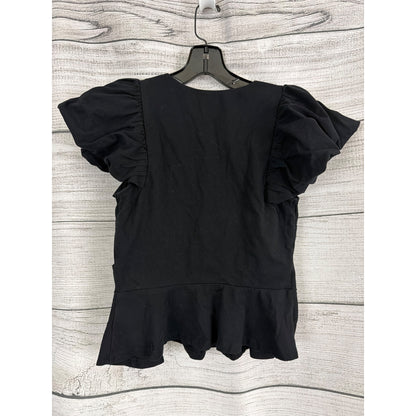 Express V-Neck Flutter Sleeve Wrap Peplum Top Size S