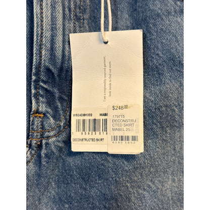 Frame Deconstructed Denim Skirt Color Mabel Size 25