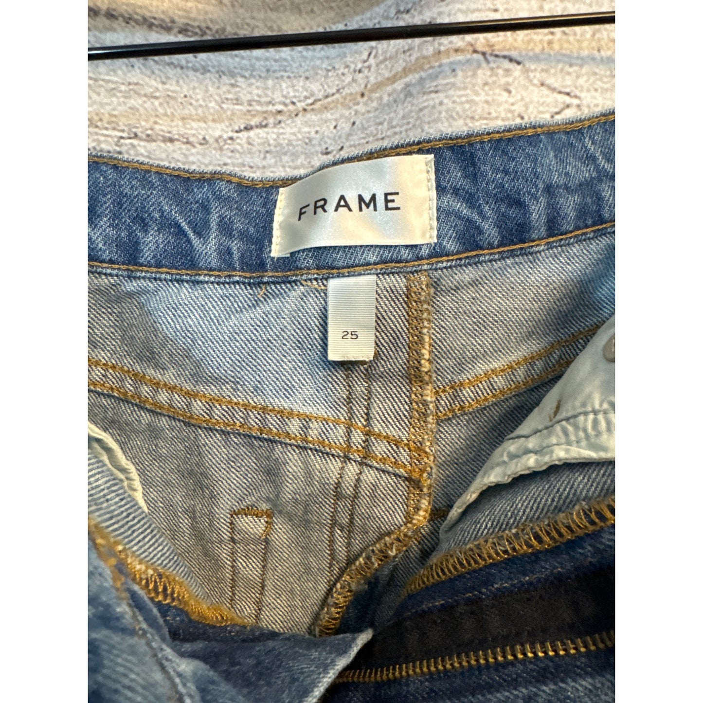 Frame Deconstructed Denim Skirt Color Mabel Size 25