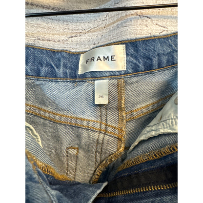 Frame Deconstructed Denim Skirt Color Mabel Size 25
