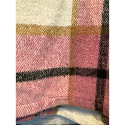 Women's Flannel Pink Plaid Jacket Size M