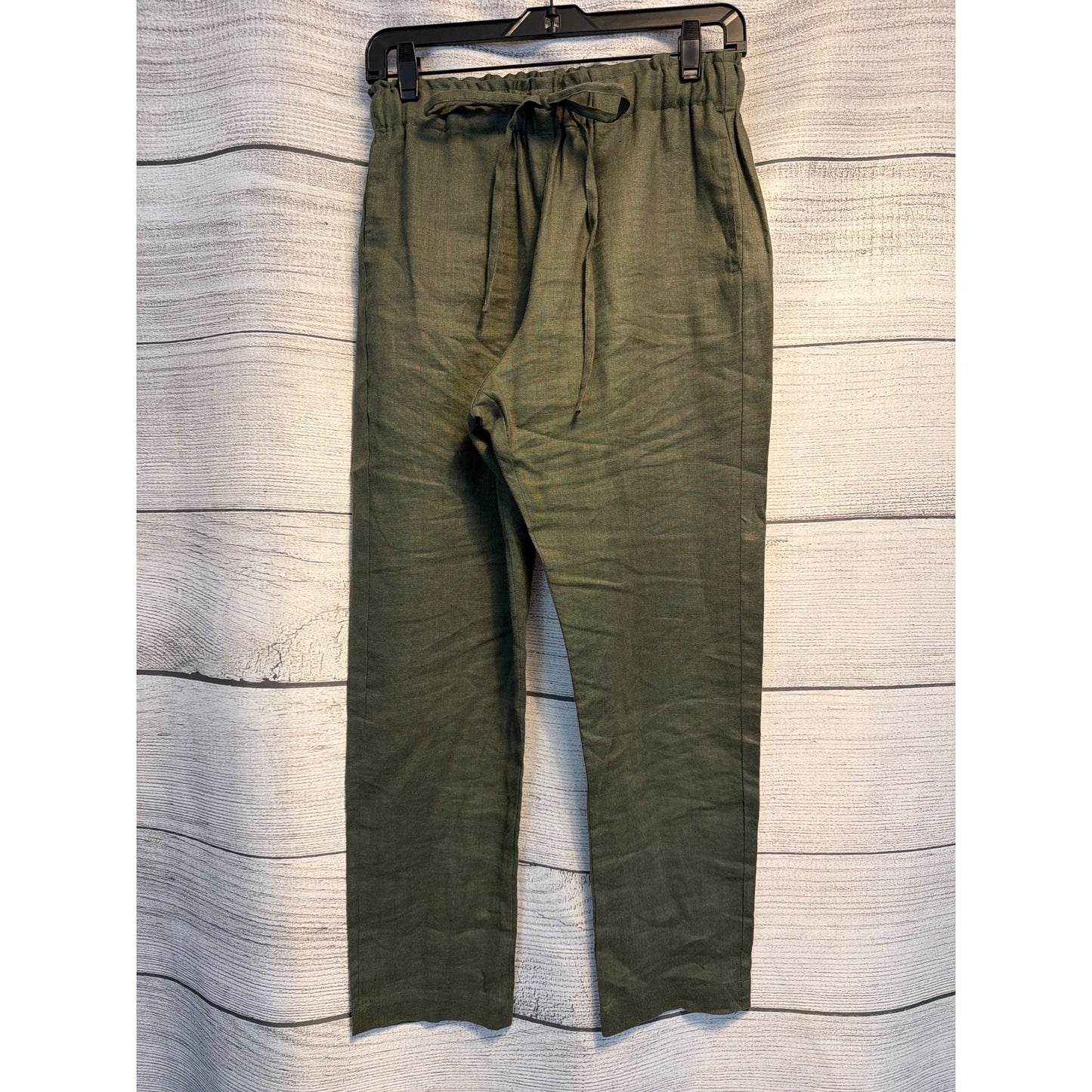 Karen Kane Lightweight Olive Green Linen Pants Size S