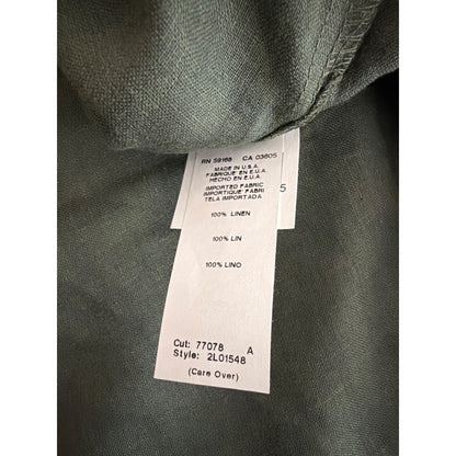 Karen Kane Lightweight Olive Green Linen Pants Size S