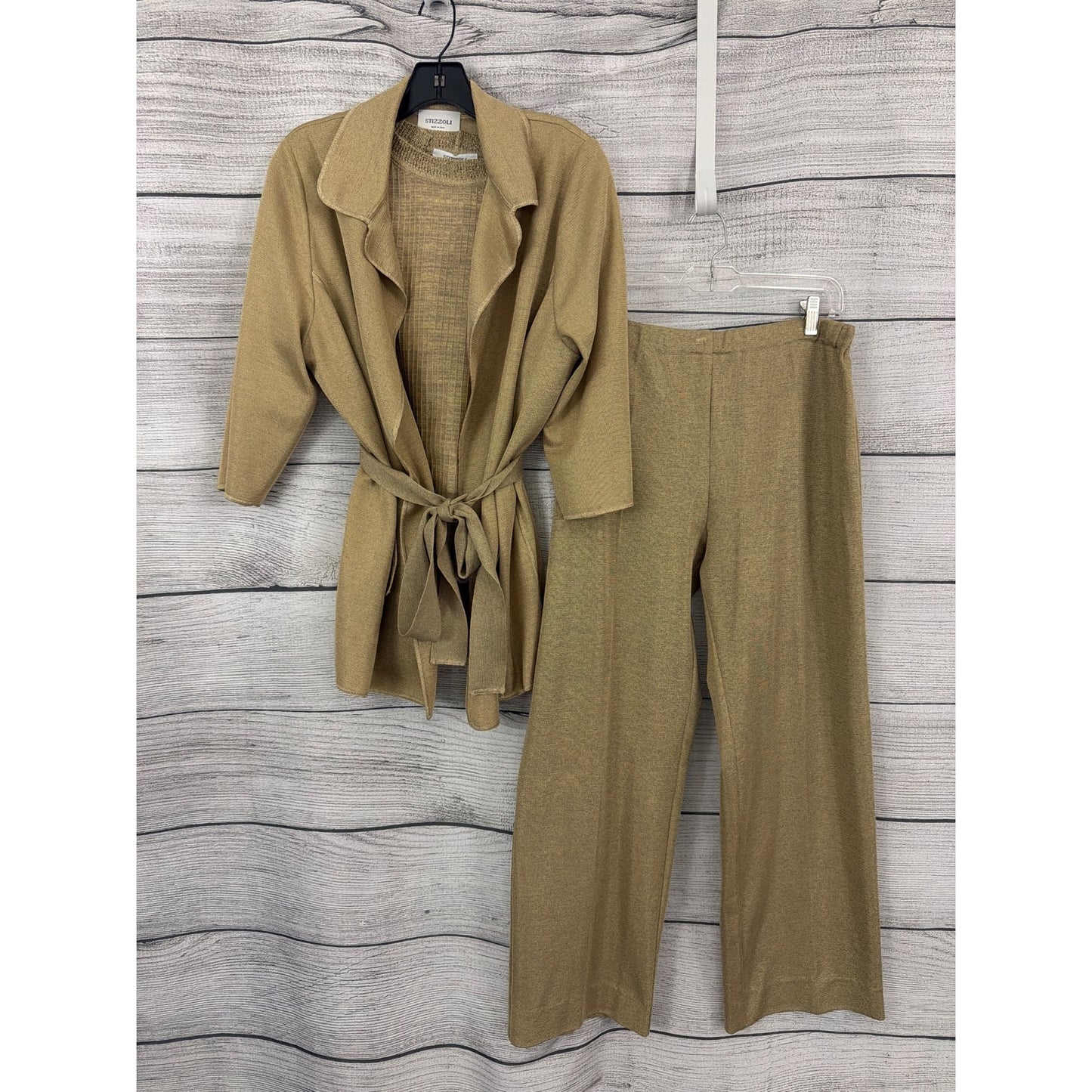 Stizzoli Shimmery Gold Knit Three Piece Set Size 50/XL