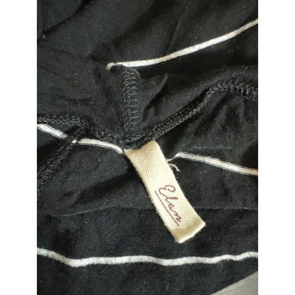Elan Striped Top With Cowl Neck & Long Sleeves Size L