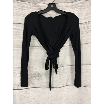 Ingia V-Neck Long Sleeve Cross Ballet Wrap Top Size XXS