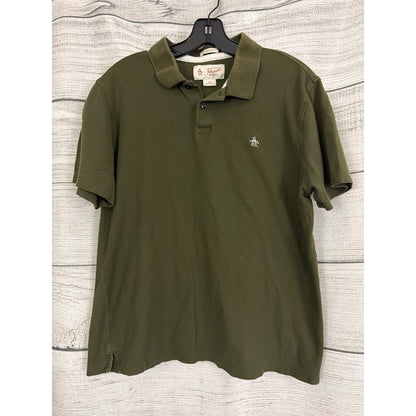 Mens Original Penguin Classic Fit Olive Green Polo Shirt Size L