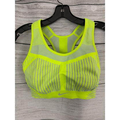 Nike FE/NOM Flyknit Volt/Lime High-Support Sports Bra Size M