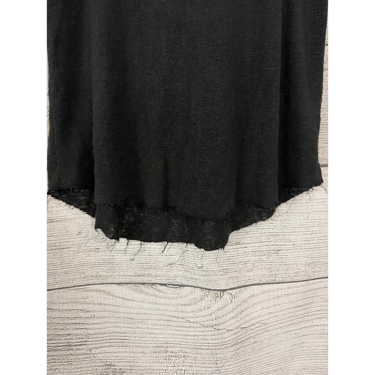 Project Social T Distressed Black Sleeveless Tank Top Size M