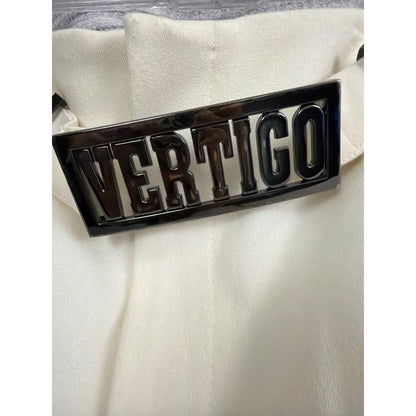 Vertigo Paris Cream Wide-Leg Pants W/ Logo Belt Size 10