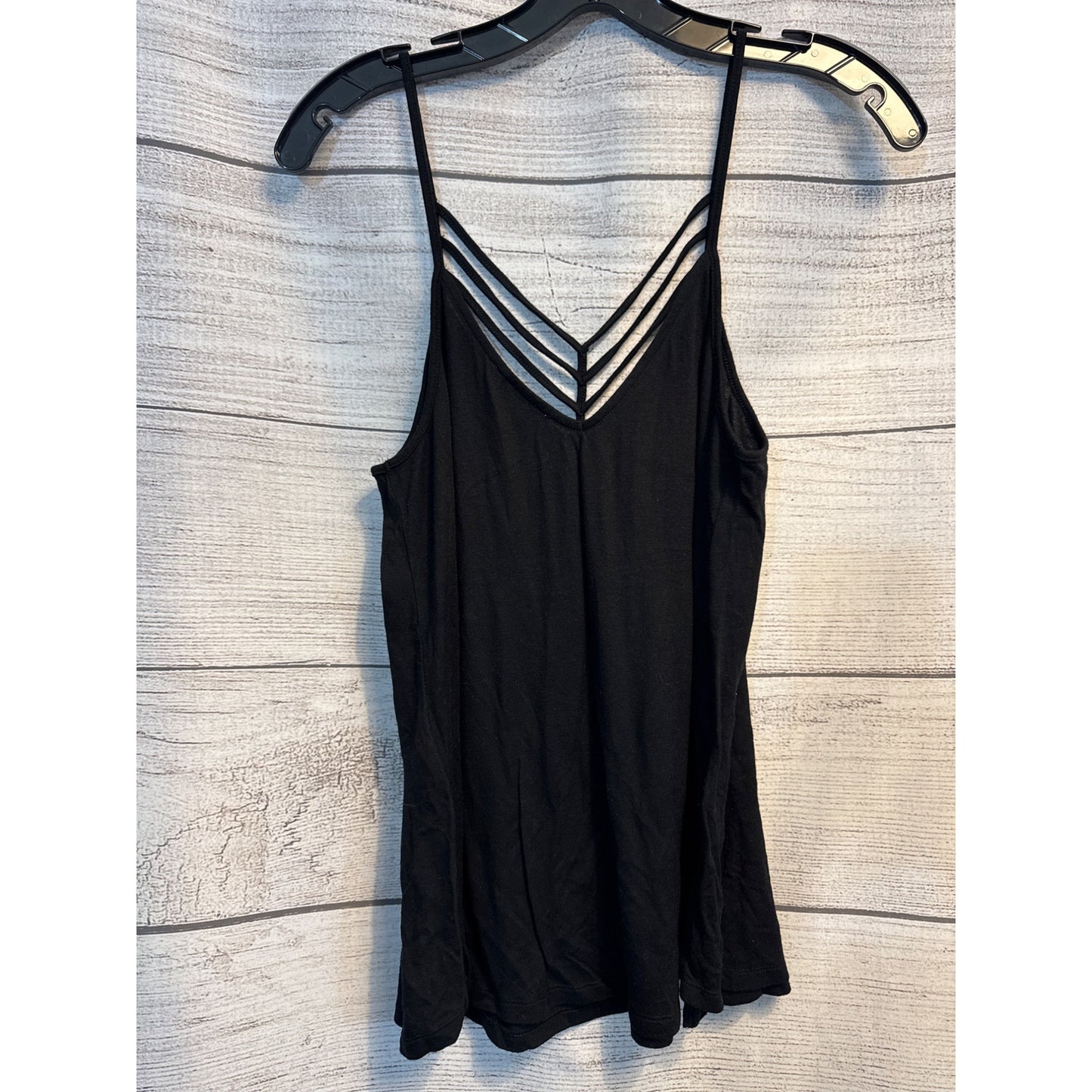 Express One Eleven Strappy Black Camisole Top With V-Neck Design For Women - Size M