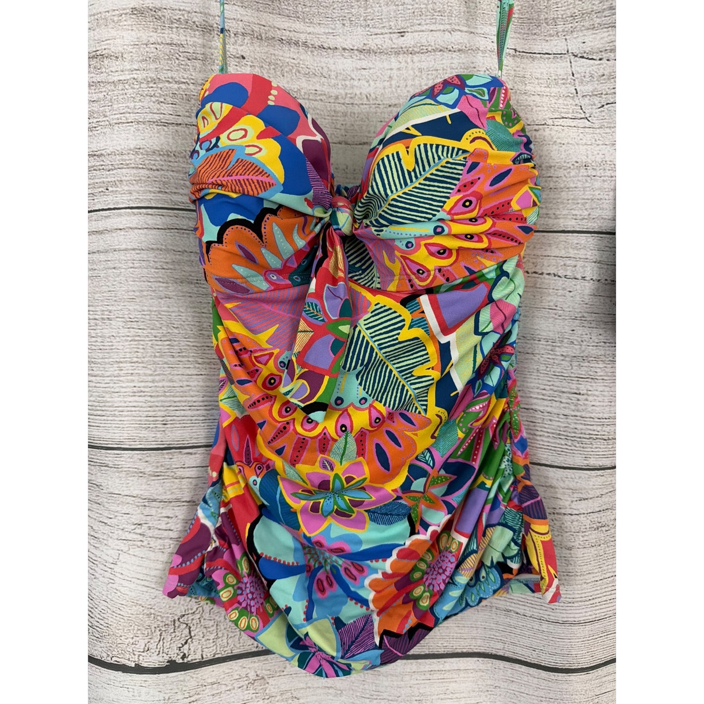 Bleu Rod By Beattie Floral Tankini Swimsuit Top 4/Bottom 8