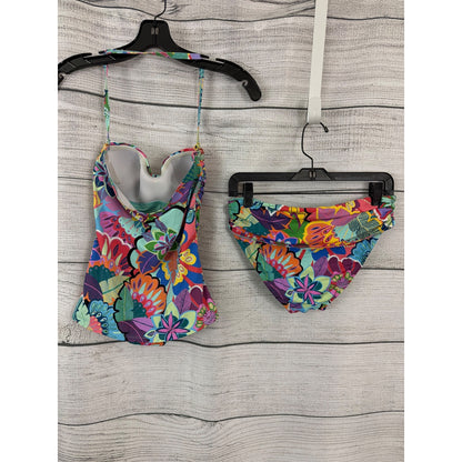 Bleu Rod By Beattie Floral Tankini Swimsuit Top 4/Bottom 8