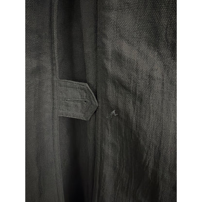 Mens Giorgio Armani Black Belted Trench Coat Size 38