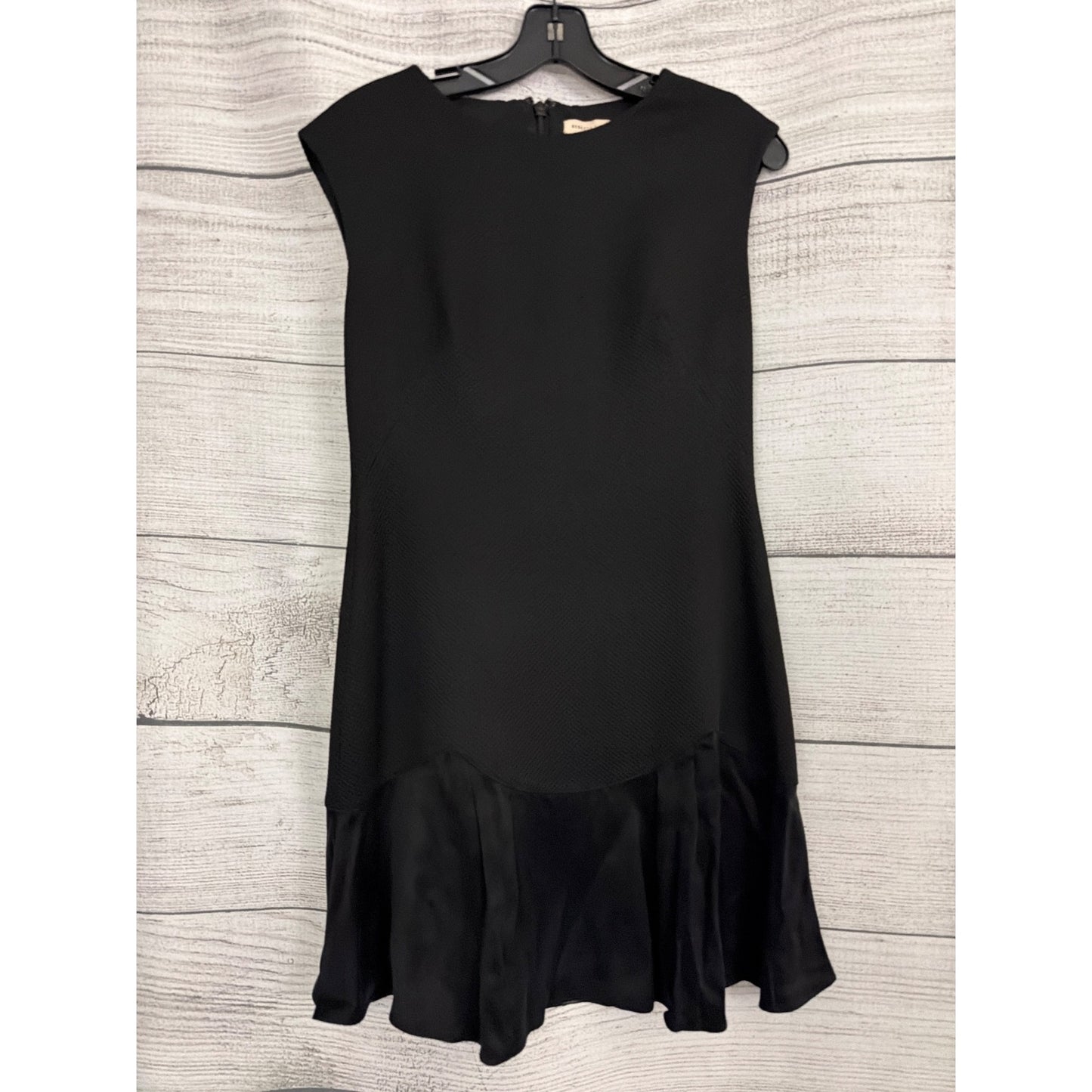 Rebecca Taylor Textured Sleeveless Dress With Satin Ruffle Hem Size 8