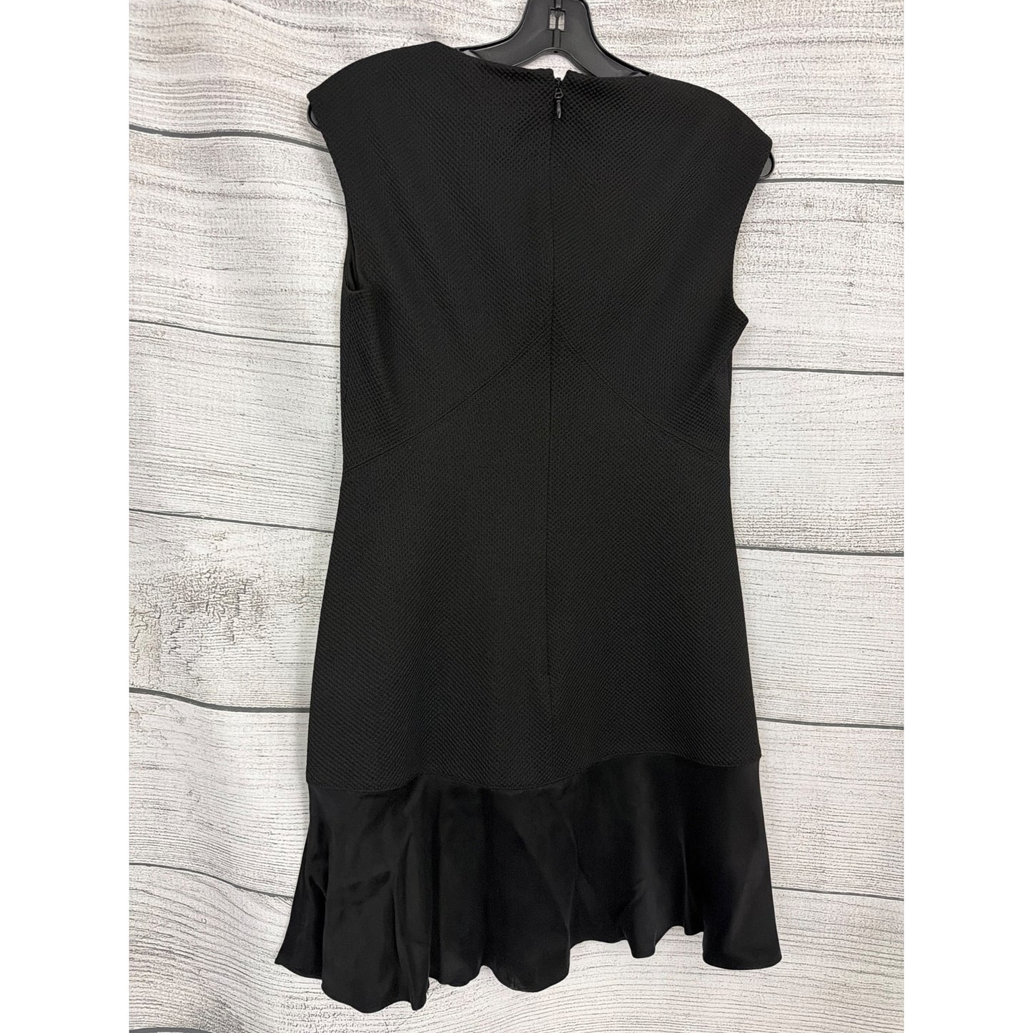 Rebecca Taylor Textured Sleeveless Dress With Satin Ruffle Hem Size 8
